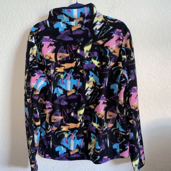 Chubbies Show Stopper Low Pile Fleece Quarter Zip Sweater S New 80s 90s Wild Art - Picture 6 of 9